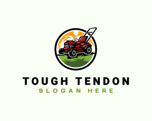 Lawn Mower Gardening Logo