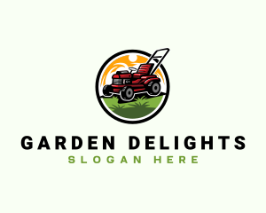 Lawn Mower Gardening logo design