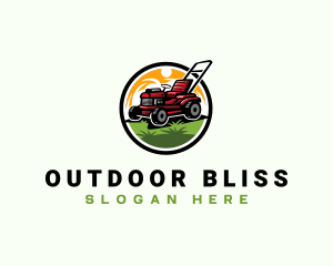 Lawn Mower Gardening logo design