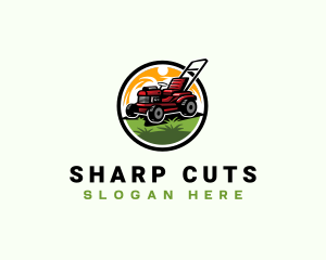 Lawn Mower Gardening logo design