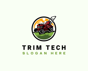 Lawn Mower Gardening logo design