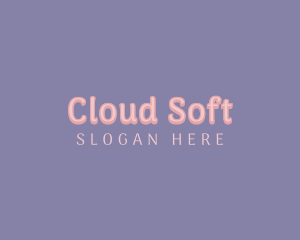 Cute Pastel Pink Wordmark logo