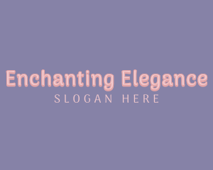 Cute Pastel Pink Wordmark logo design