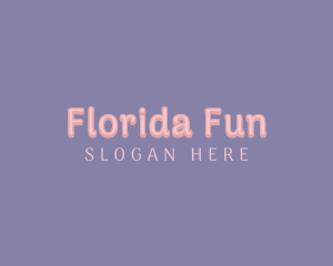 Cute Pastel Pink Wordmark logo design