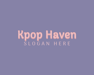 Cute Pastel Pink Wordmark logo design