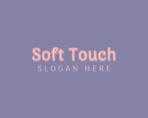 Cute Pastel Pink Wordmark logo