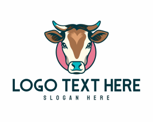 Colorful Dairy Cow logo