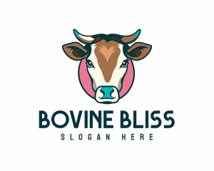 Colorful Dairy Cow logo design