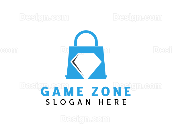 Diamond Shopping Bag Logo