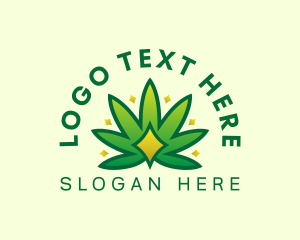 Premium Marijuana Leaf logo