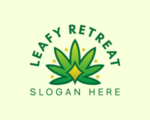 Premium Marijuana Leaf logo design