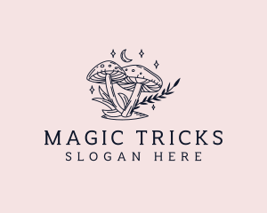 Magic Mushroom Herb logo design