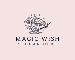 Magic Mushroom Herb logo design