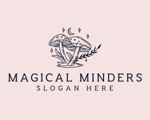 Magic Mushroom Herb logo design