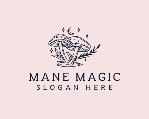 Magic Mushroom Herb logo design