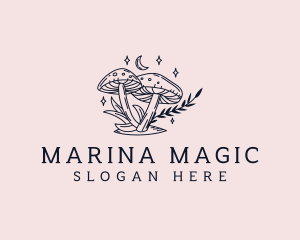 Magic Mushroom Herb logo design