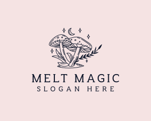 Magic Mushroom Herb logo design