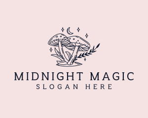 Magic Mushroom Herb logo design