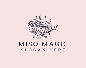 Magic Mushroom Herb logo design