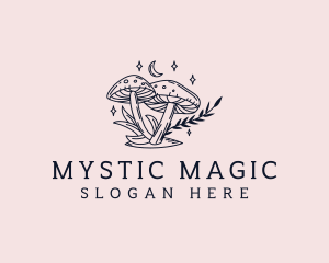 Magic Mushroom Herb logo design