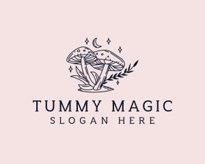 Magic Mushroom Herb logo design