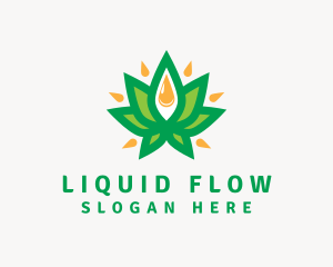 Cannabis Liquid Droplet logo design