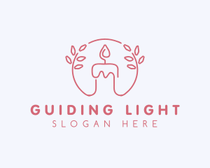 Candle Leaf Decor logo design