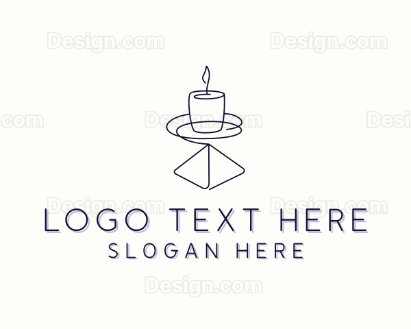 Candle Interior Designer Decor Logo