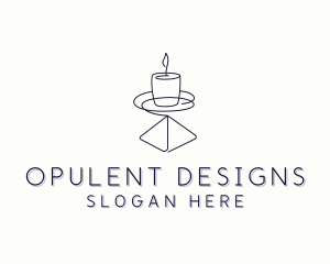 Candle Interior Designer Decor logo design