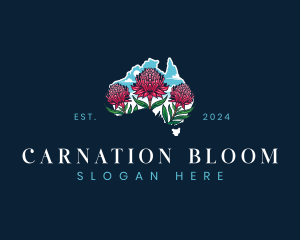 Waratah Flower Floral logo design