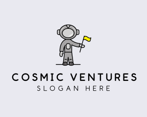 Astronaut Outer Space  logo design