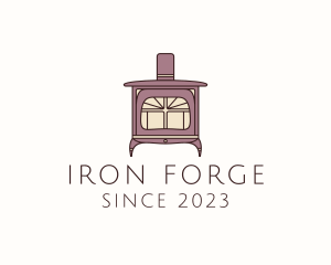 Cast Iron Fireplace  logo design