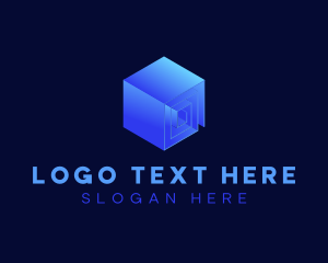 Geometry - Digital Cube Tech logo design