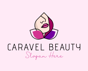 Woman Beauty Lips logo design