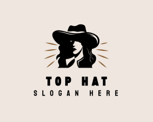 Cowgirl Hat Texas logo design