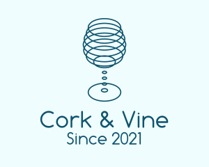 Outline Wine Glass  logo design