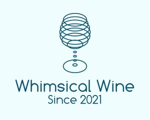 Outline Wine Glass  logo design