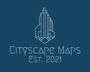 Cityscape Line Art logo design