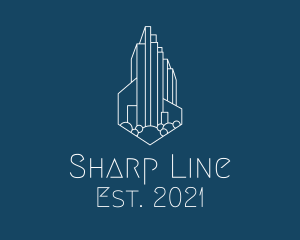 Cityscape Line Art logo design