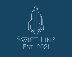 Cityscape Line Art logo design