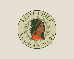 Native American Woman logo design