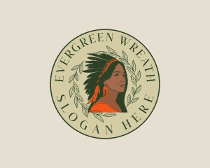 Native American Woman logo design