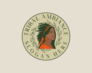 Native American Woman logo design