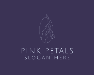 Pink Feminine Lady logo design