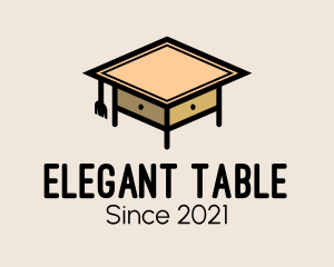 School Table Furniture logo design