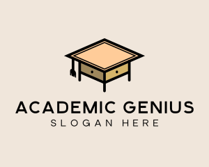 School Table Furniture logo design