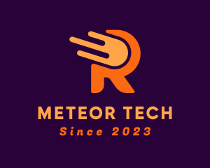Modern Meteor Letter R logo