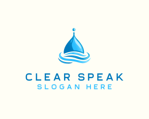 Water Flow Droplet logo design