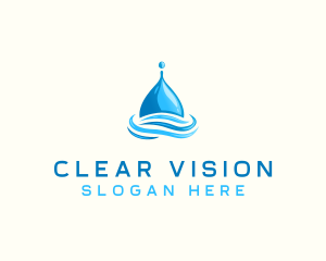 Water Flow Droplet logo design