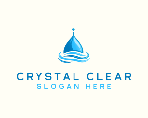 Water Flow Droplet logo design